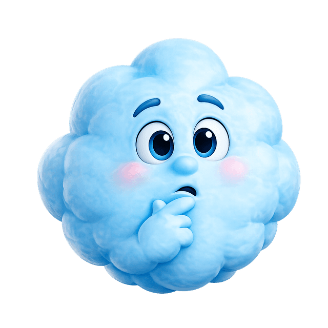 Puffy pensativo, mascote da Xô Varal